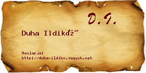 Duha Ildikó névjegykártya