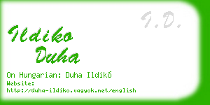 ildiko duha business card