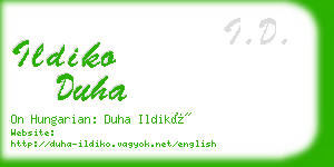 ildiko duha business card